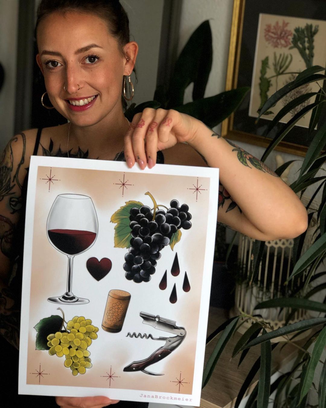 Jana for scale  #happyface #proudme #prints #tattooprints #winelover #beerlover