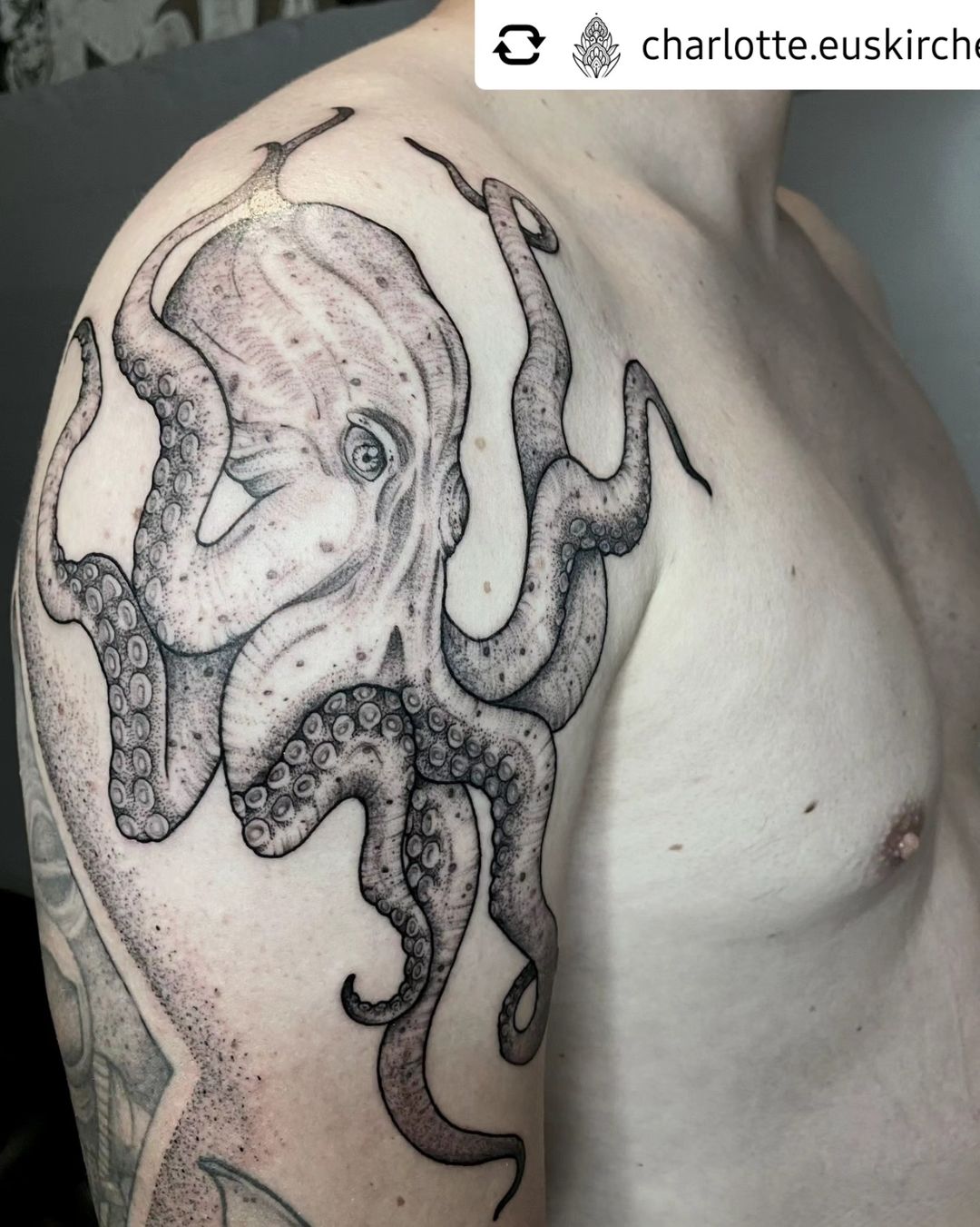 Oktopus von @charlotte.euskirchen  Danke Niclas! Good to be back 
 .
 .
 .
 #tat...