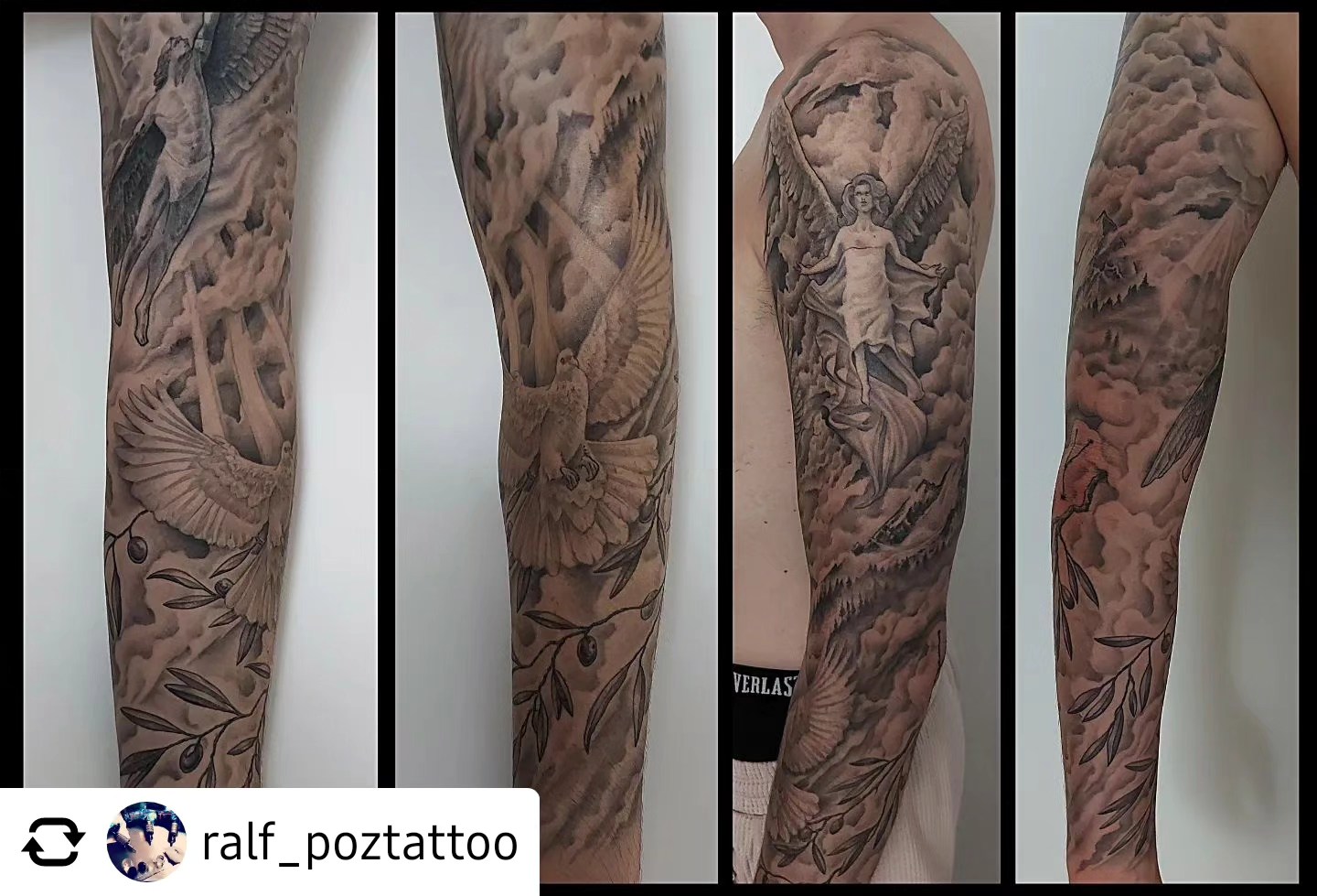 Sleeve von @ralf_poztattoo
 #blackandgrey #freywerk #sleevetattoo